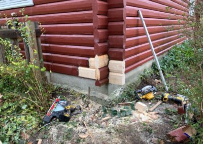 Reparation efter råd i træværk i sommerhus